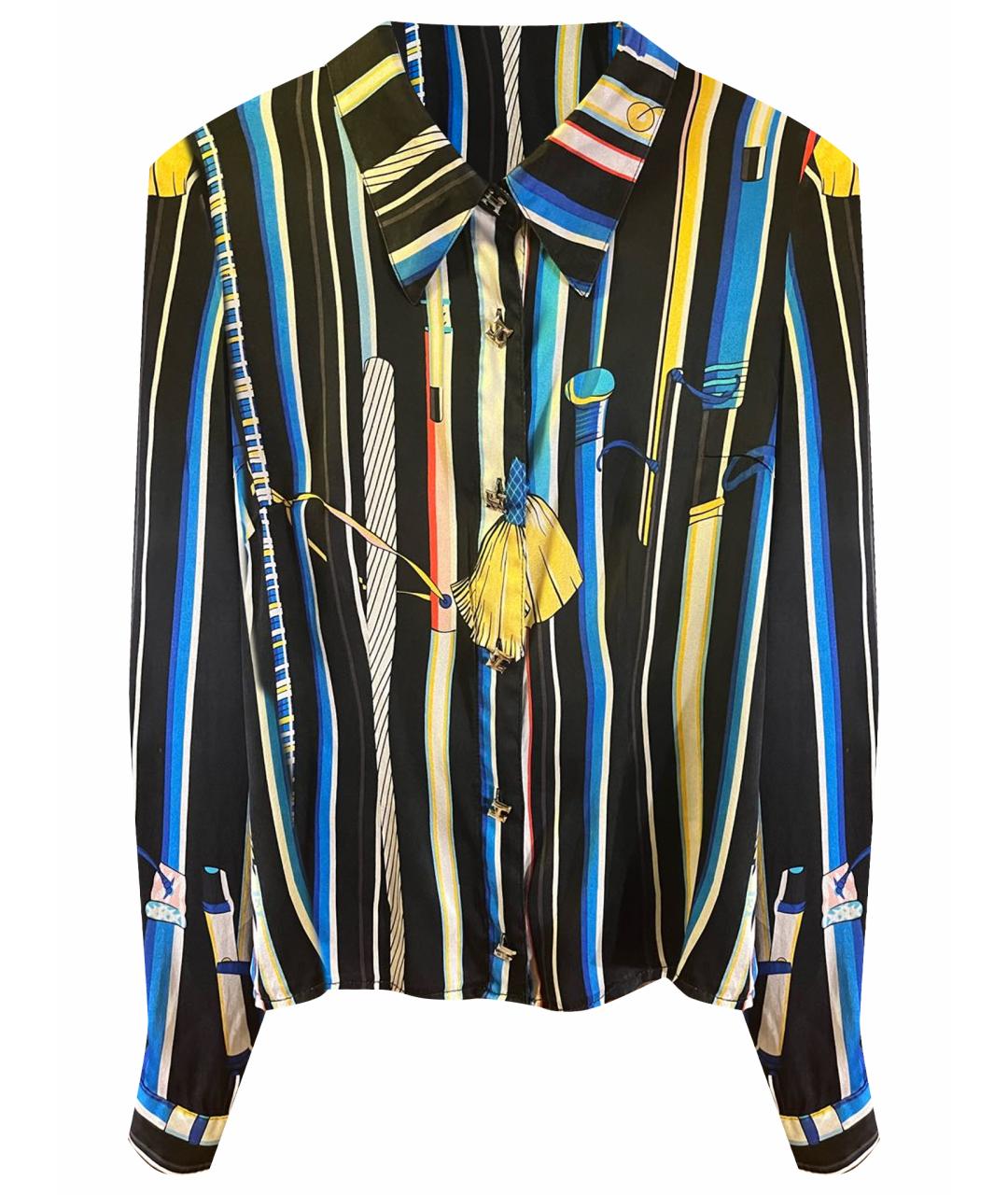 HERMES Мульти шелковая рубашка, фото 1