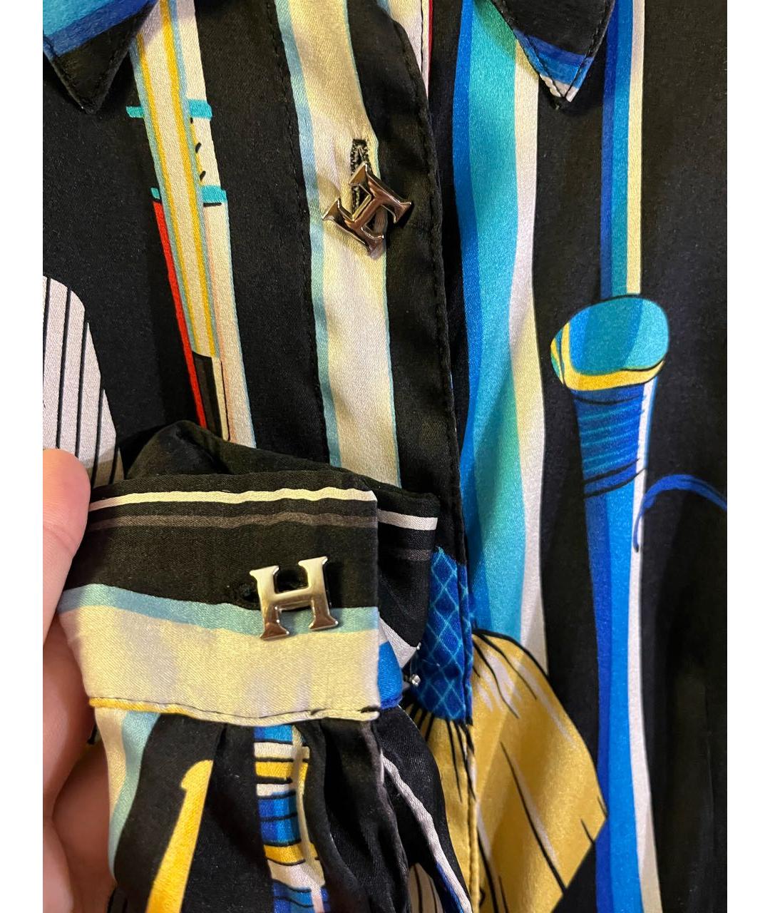 HERMES Мульти шелковая рубашка, фото 3