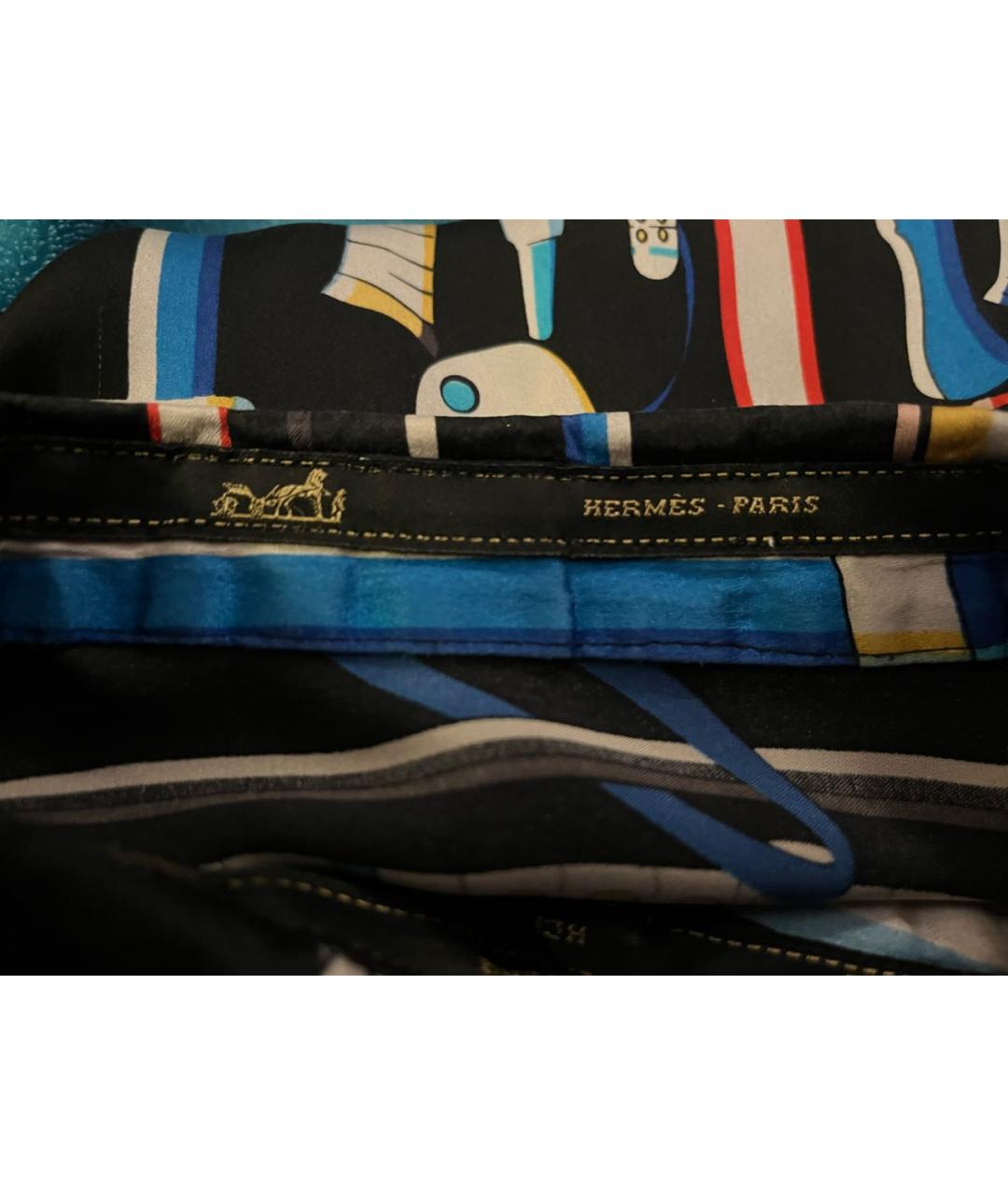 HERMES Мульти шелковая рубашка, фото 6