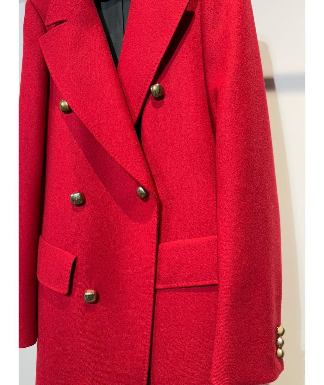 SONIA RYKIEL Красное шерстяное пальто, фото 4