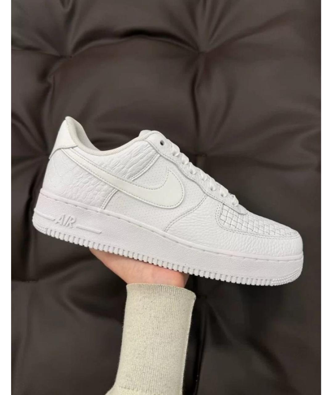 NIKE Белые кожаные низкие кроссовки / кеды, фото 2