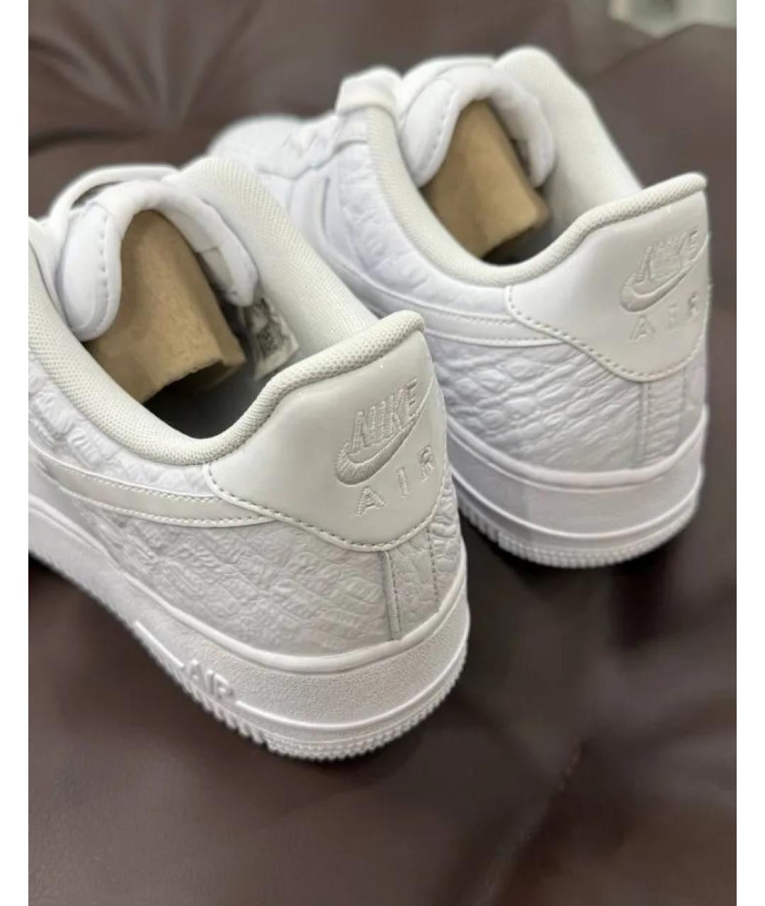 NIKE Белые кожаные низкие кроссовки / кеды, фото 5