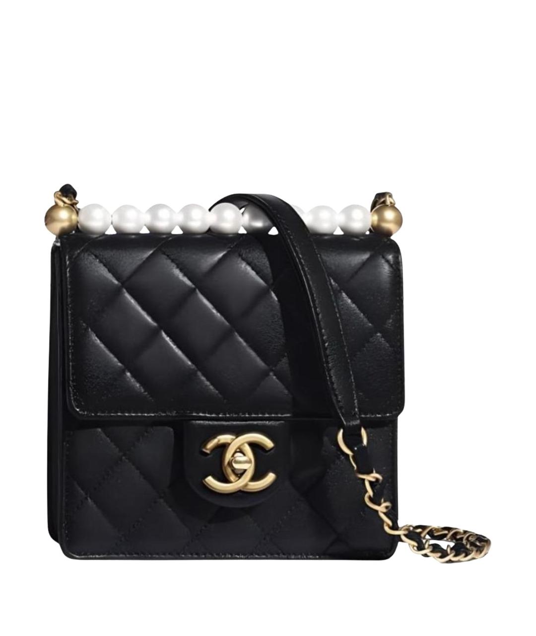 CHANEL Черная кожаная сумка через плечо, фото 1