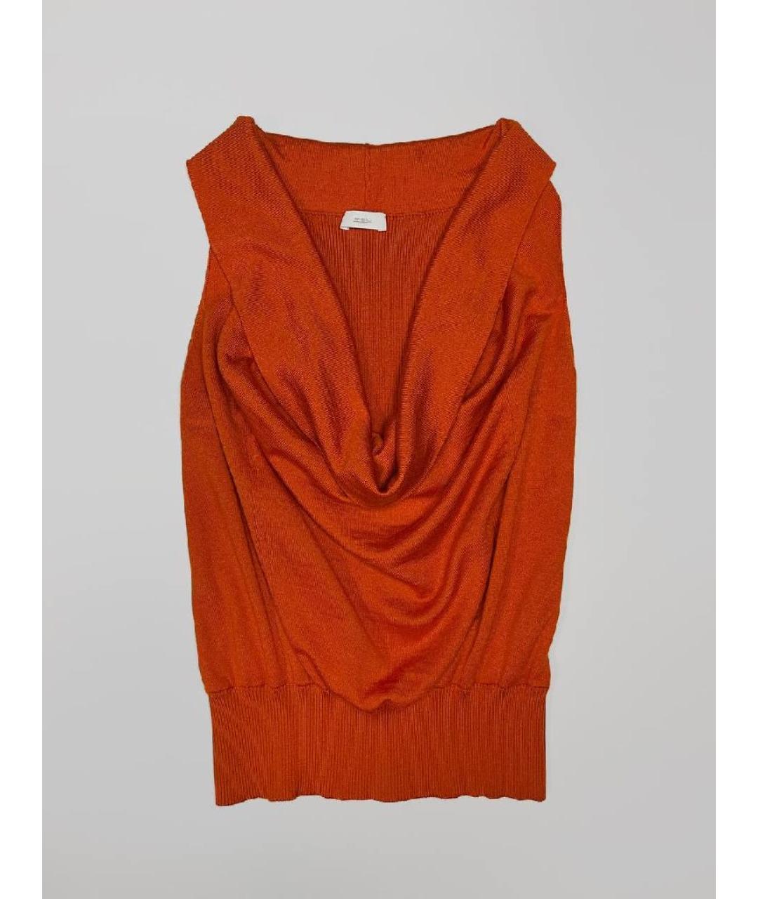 MALO Оранжевая кашемировая майка, фото 5