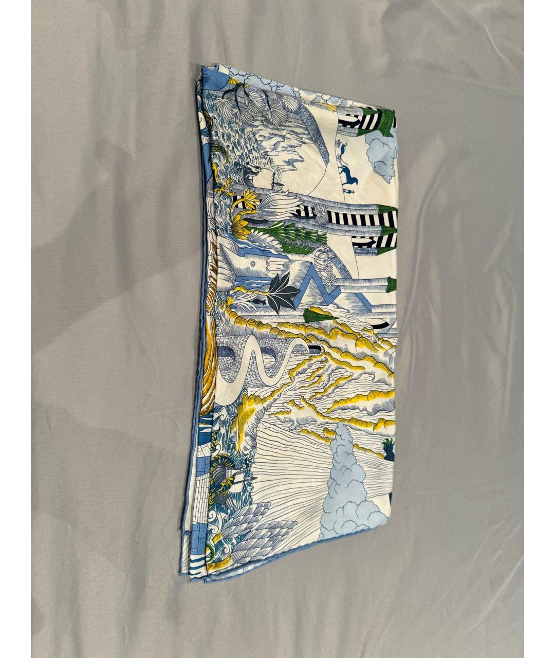 HERMES Мульти шелковый шарф, фото 2