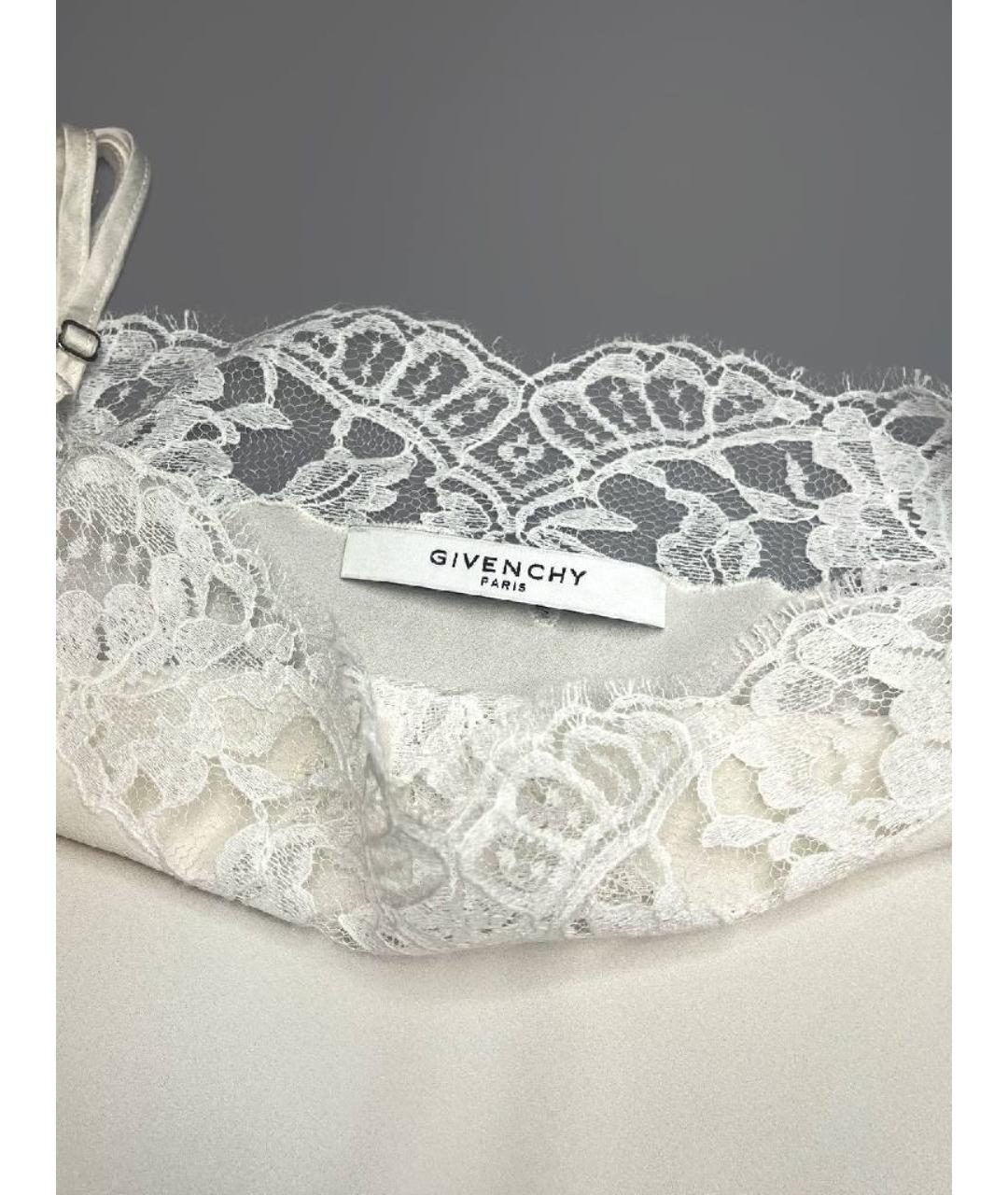 GIVENCHY Белая шелковая майка, фото 3