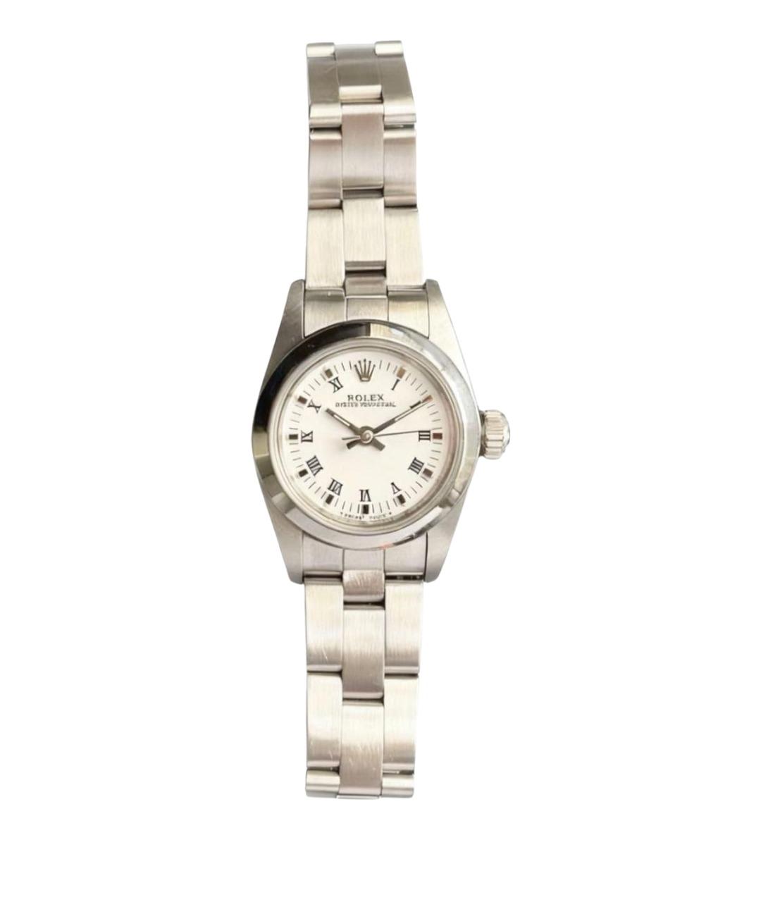 ROLEX Белые металлические часы, фото 1