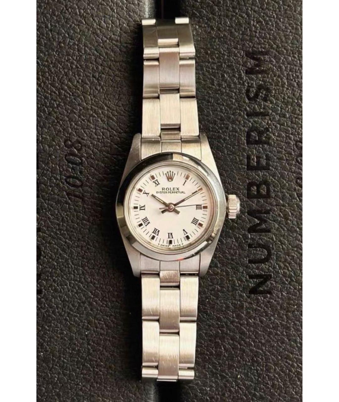 ROLEX Белые металлические часы, фото 5