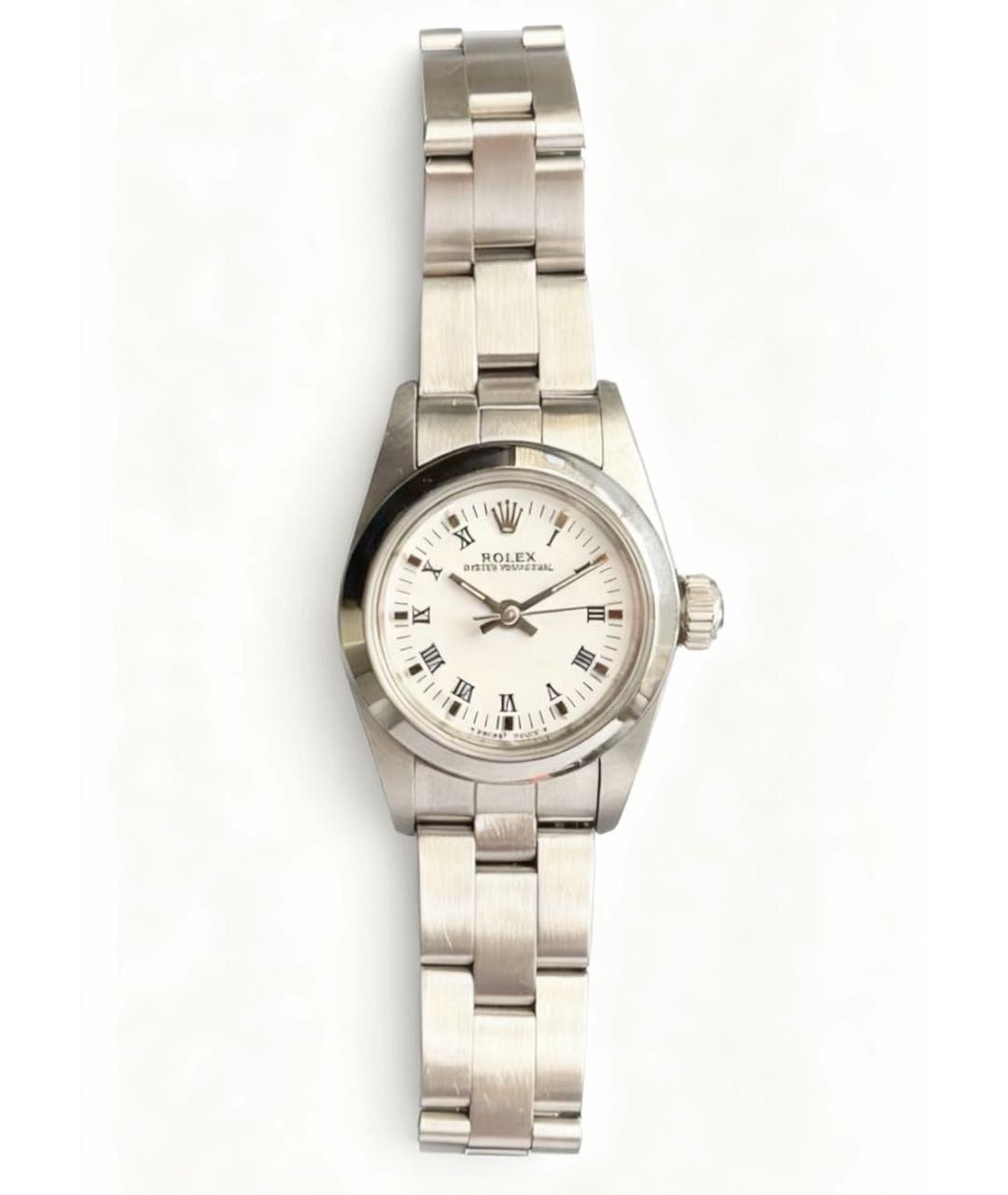 ROLEX Белые металлические часы, фото 6