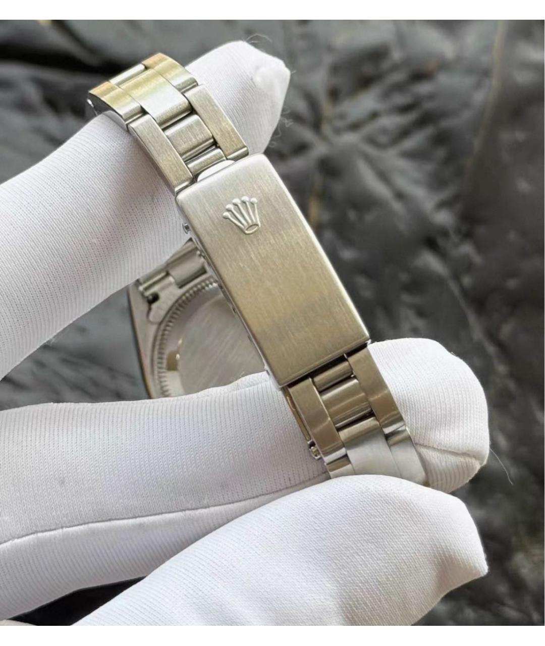 ROLEX Белые металлические часы, фото 4