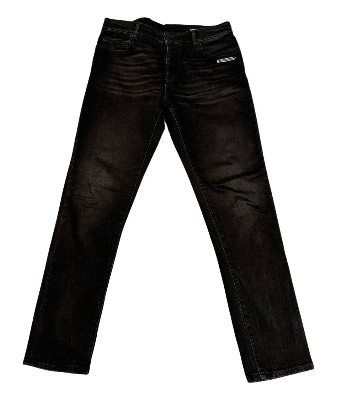 OFF-WHITE Черные хлопковые джинсы, фото 1