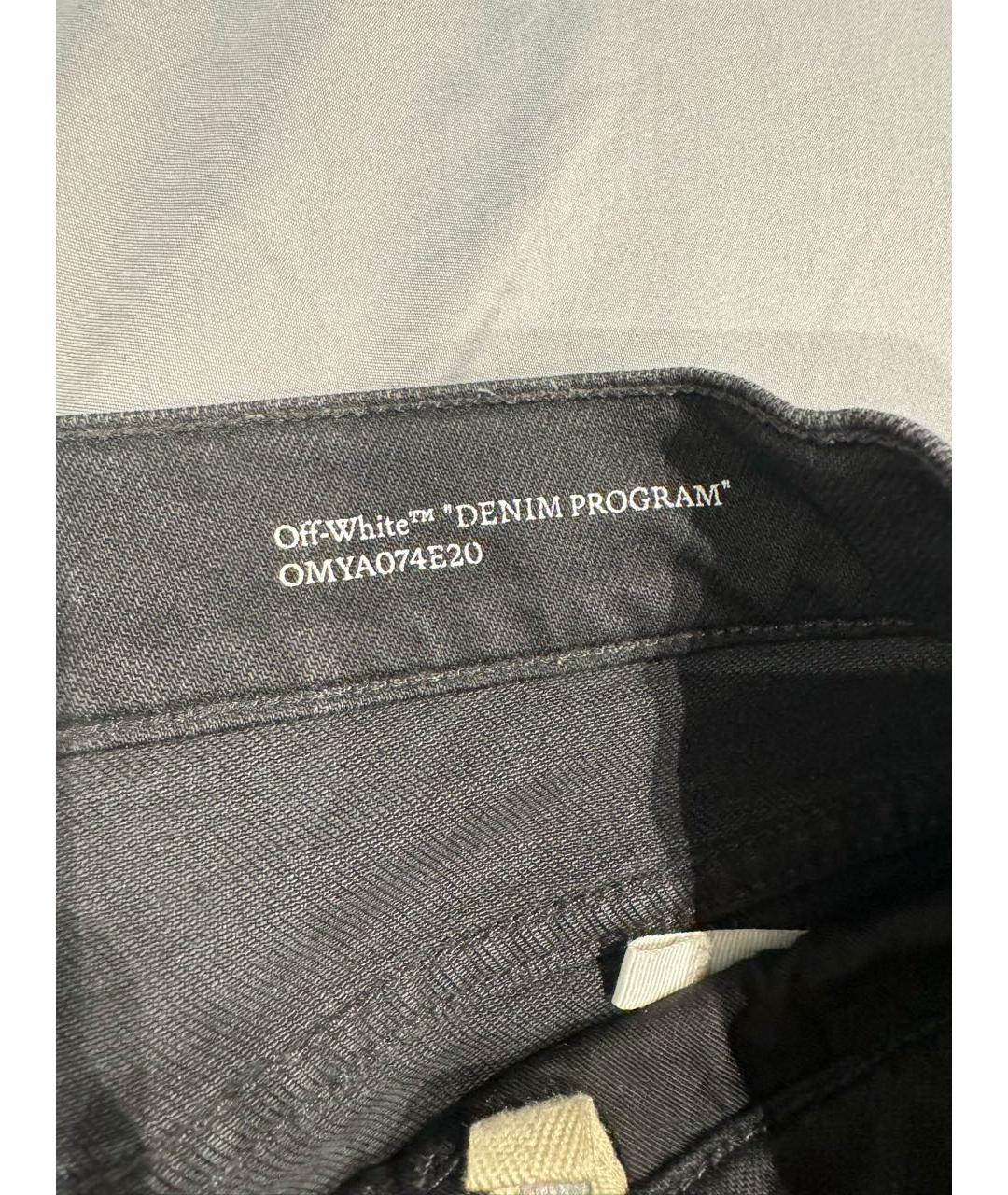 OFF-WHITE Черные хлопковые джинсы, фото 3
