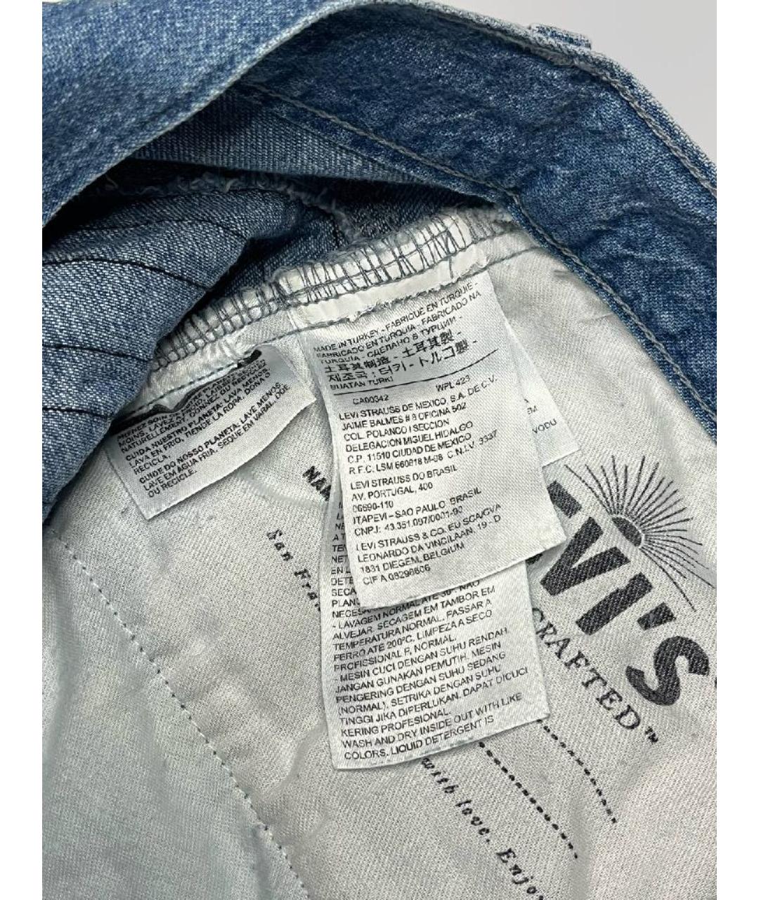 LEVI'S Голубая хлопковая юбка мини, фото 4