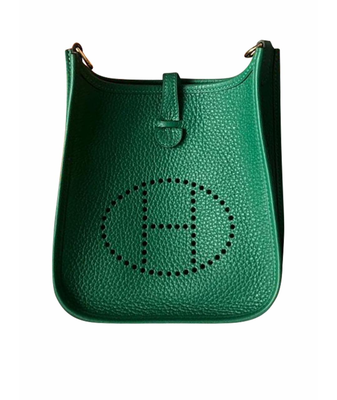 HERMES Зеленая кожаная сумка через плечо, фото 1