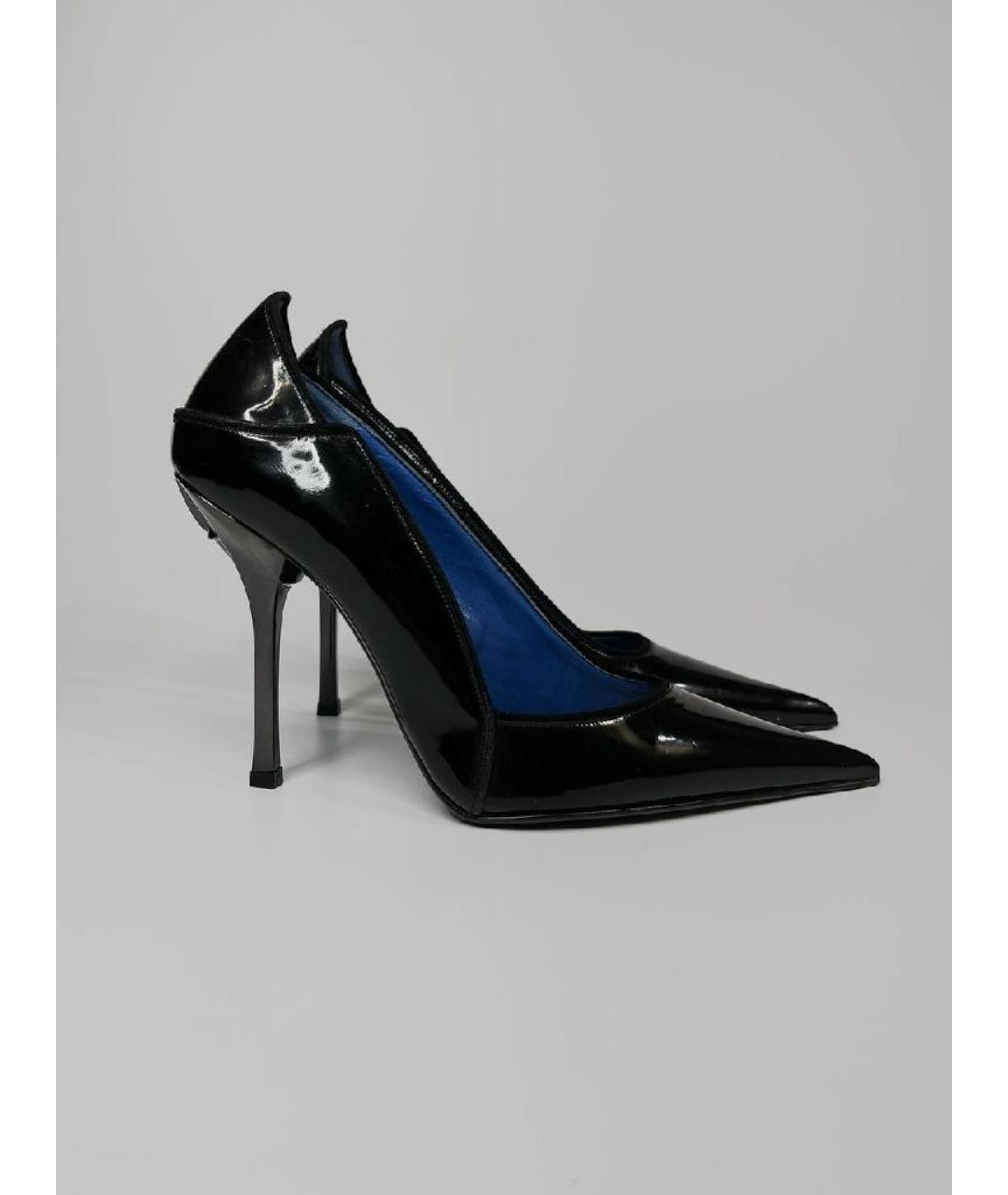 MUGLER Черные кожаные туфли, фото 5
