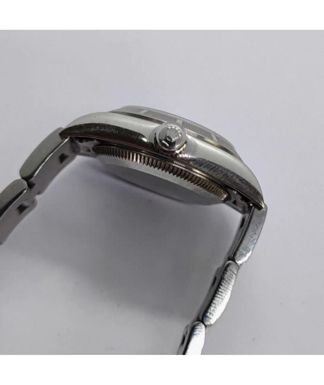 ROLEX Черные металлические часы, фото 6