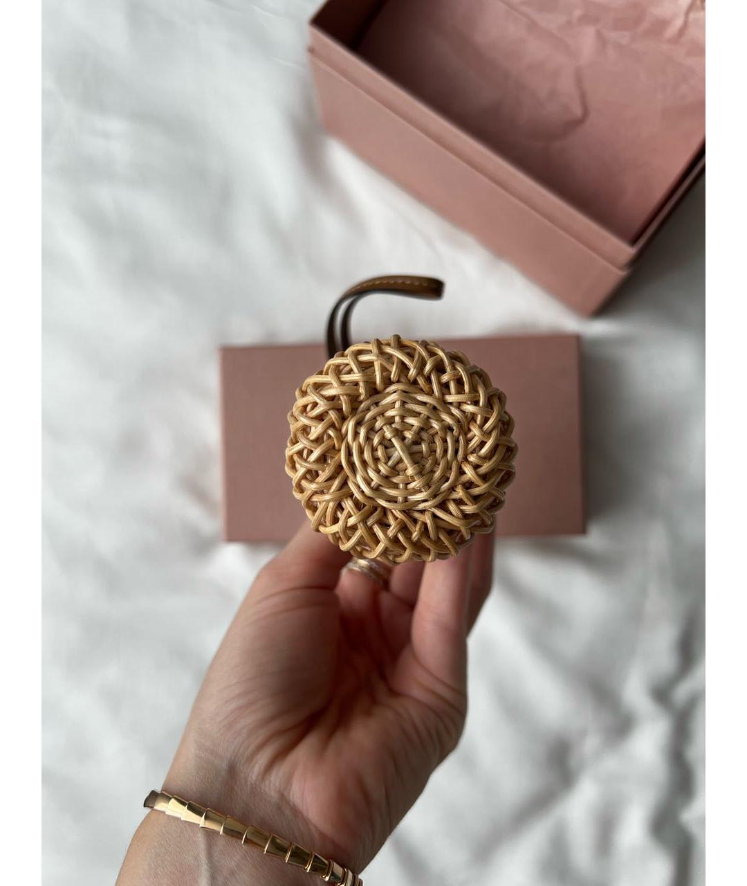 MIU MIU Бежевый брелок, фото 6