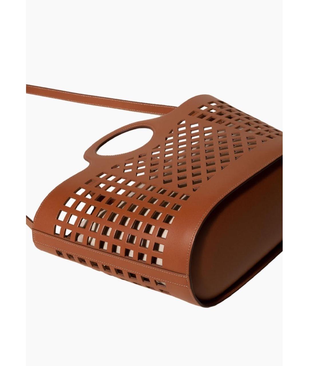 HEREU Коричневая кожаная сумка тоут, фото 5