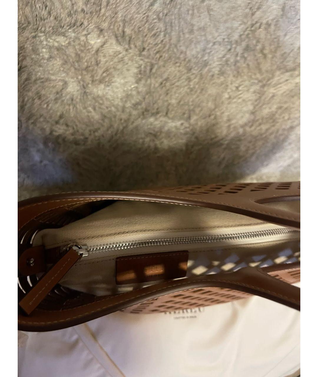 HEREU Коричневая кожаная сумка тоут, фото 8