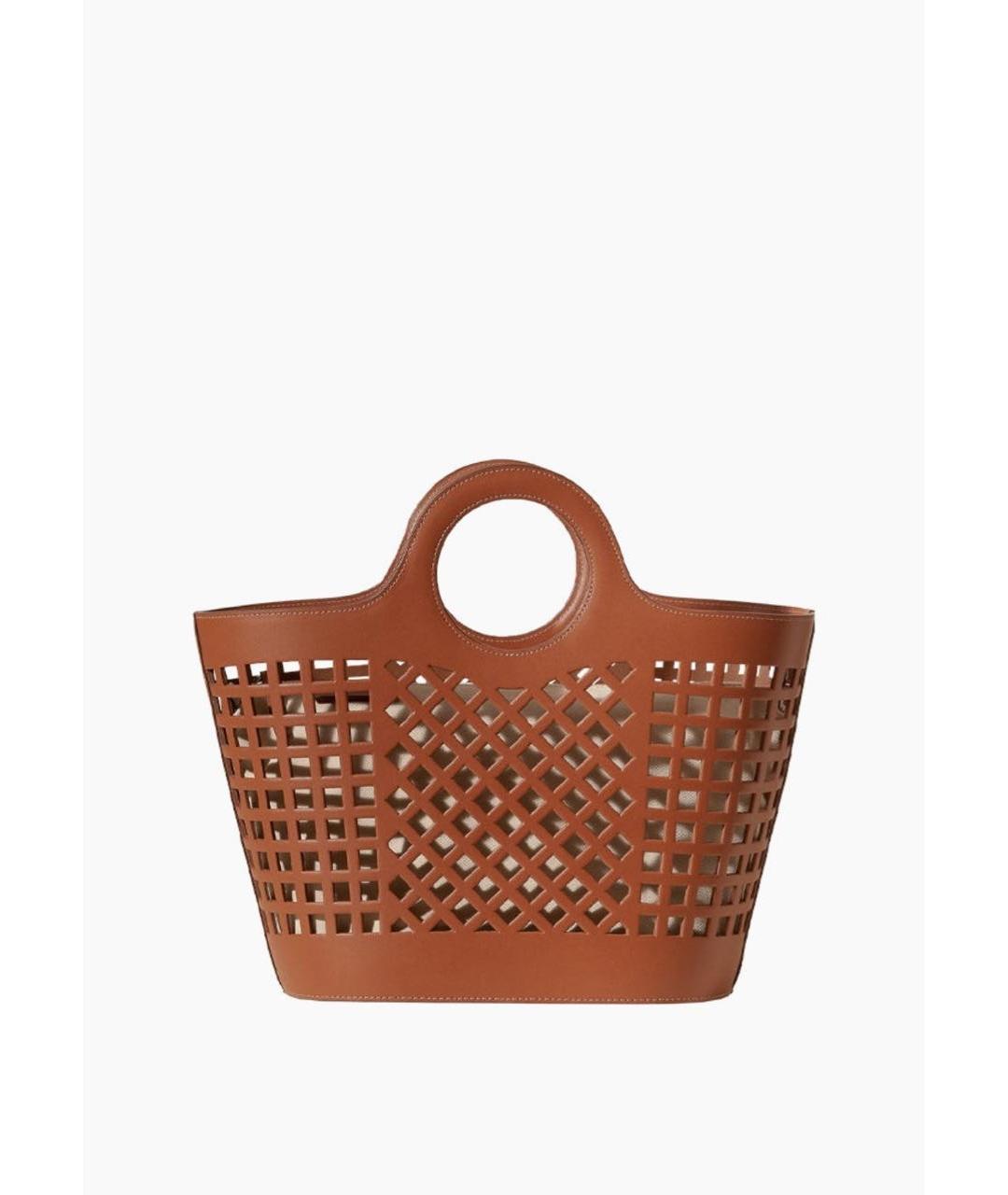 HEREU Коричневая кожаная сумка тоут, фото 9