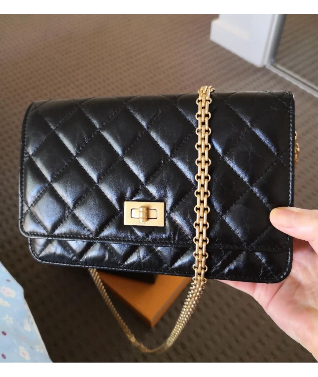 CHANEL Черная кожаная сумка через плечо, фото 2