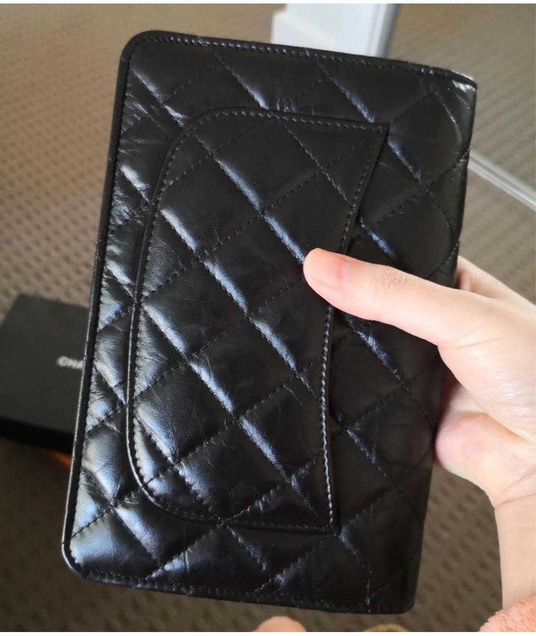 CHANEL Черная кожаная сумка через плечо, фото 3