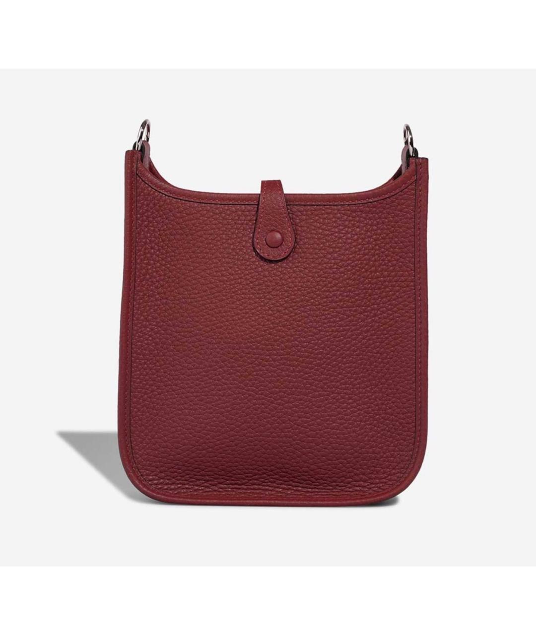 HERMES Бордовая кожаная сумка через плечо, фото 3