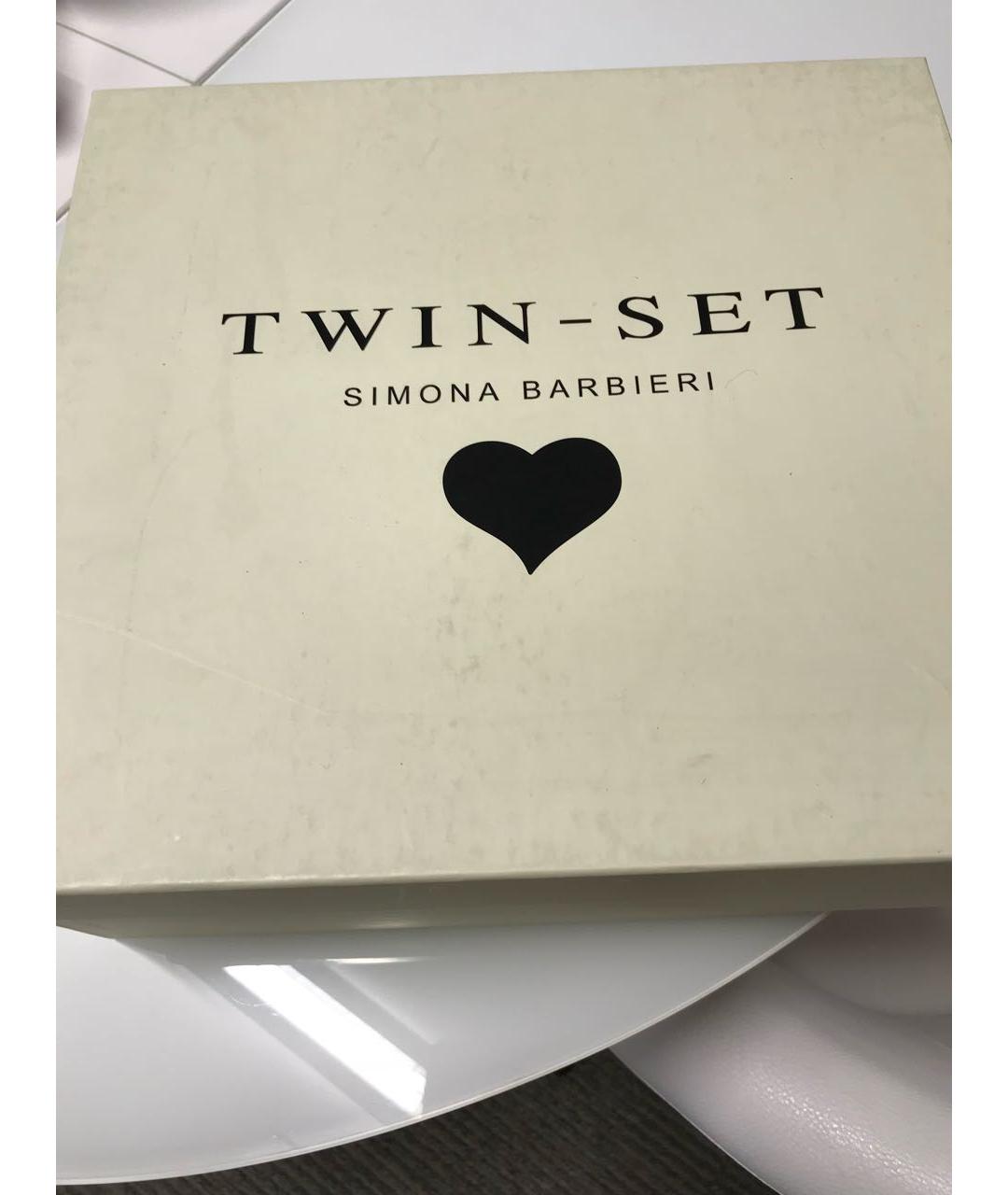 TWIN-SET Золотые кожаные полусапоги, фото 6