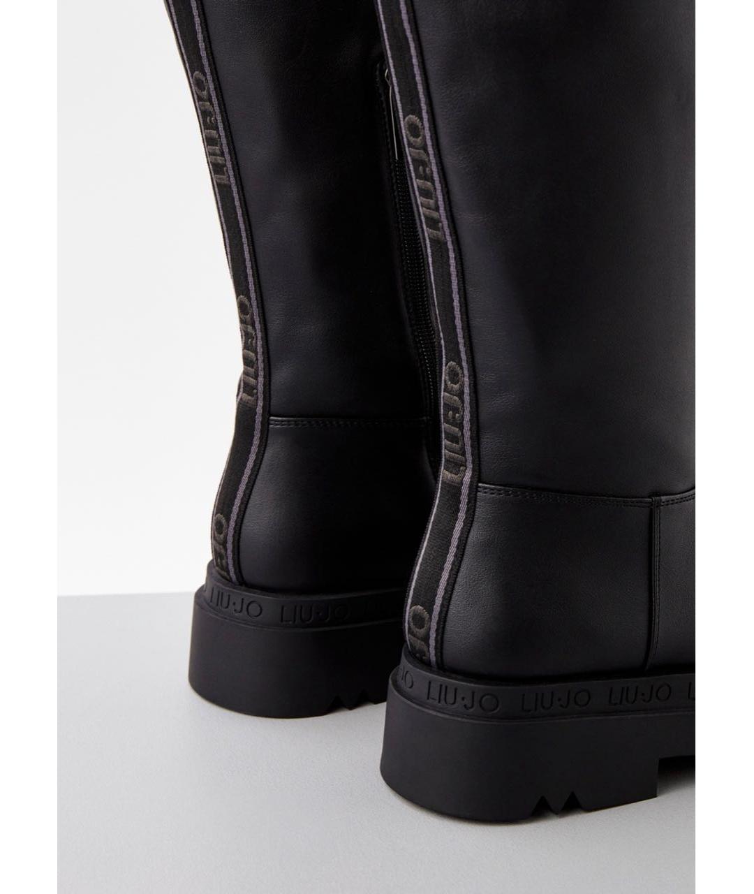 LIU JO Черные сапоги из искусственной кожи, фото 4