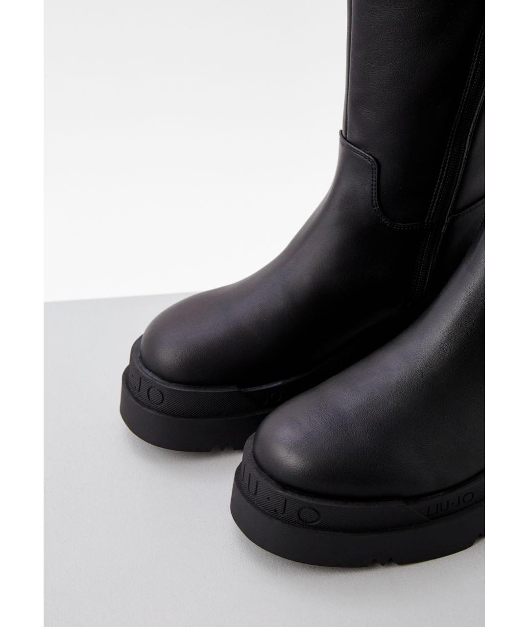 LIU JO Черные сапоги из искусственной кожи, фото 3