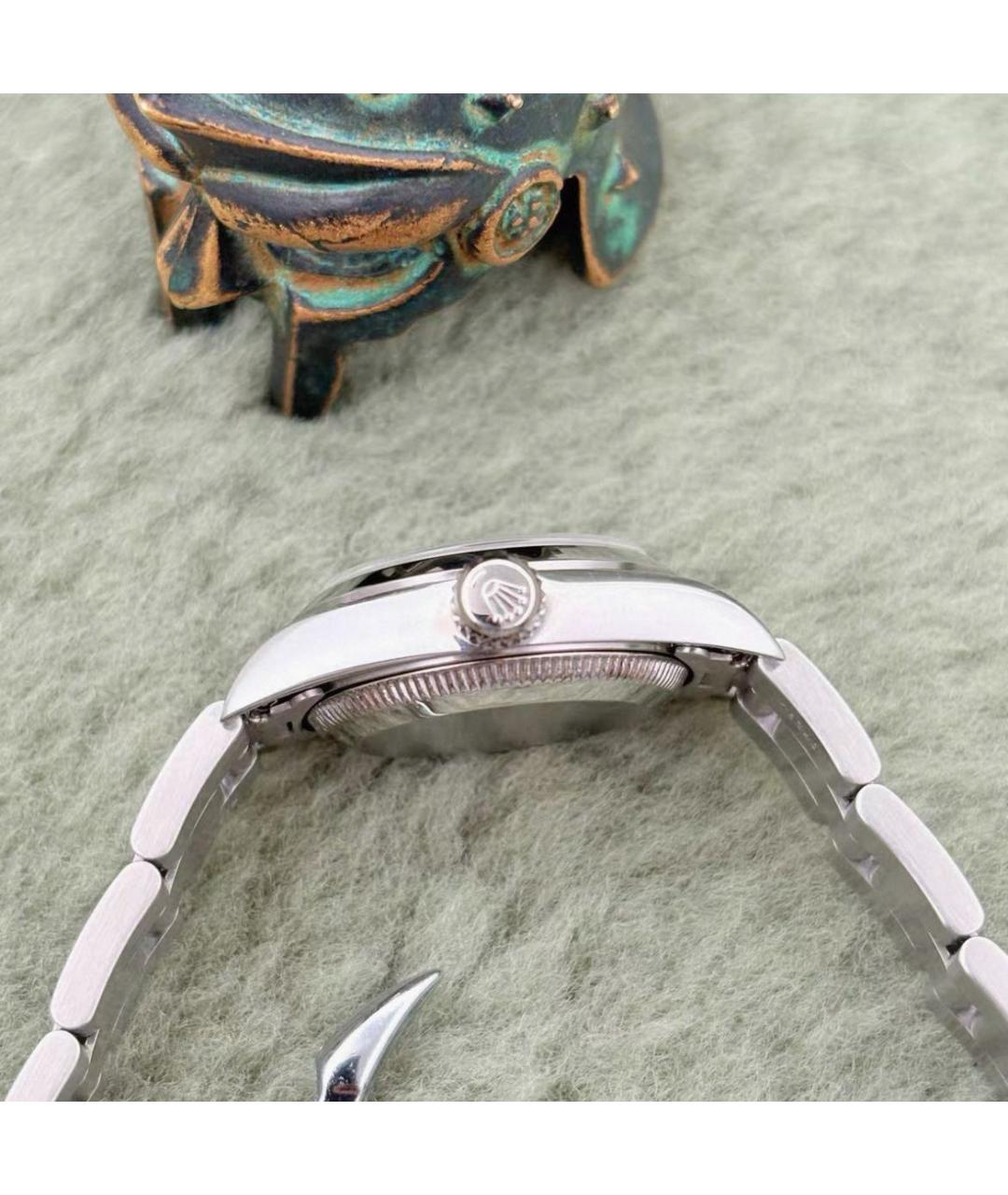 ROLEX Темно-синие металлические часы, фото 4