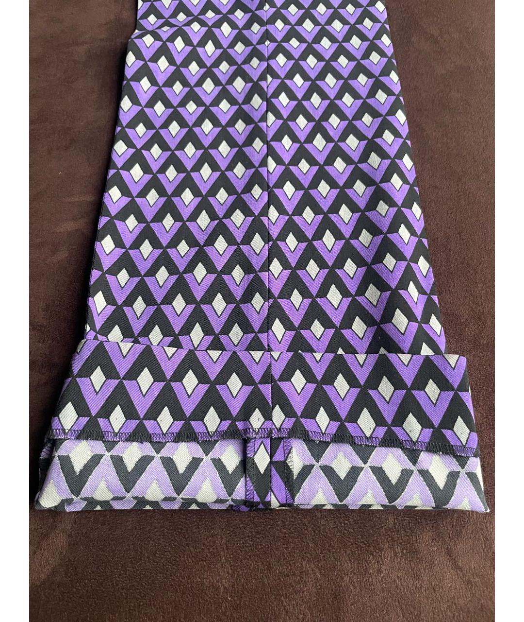 PRADA Фиолетовые шерстяные брюки узкие, фото 6