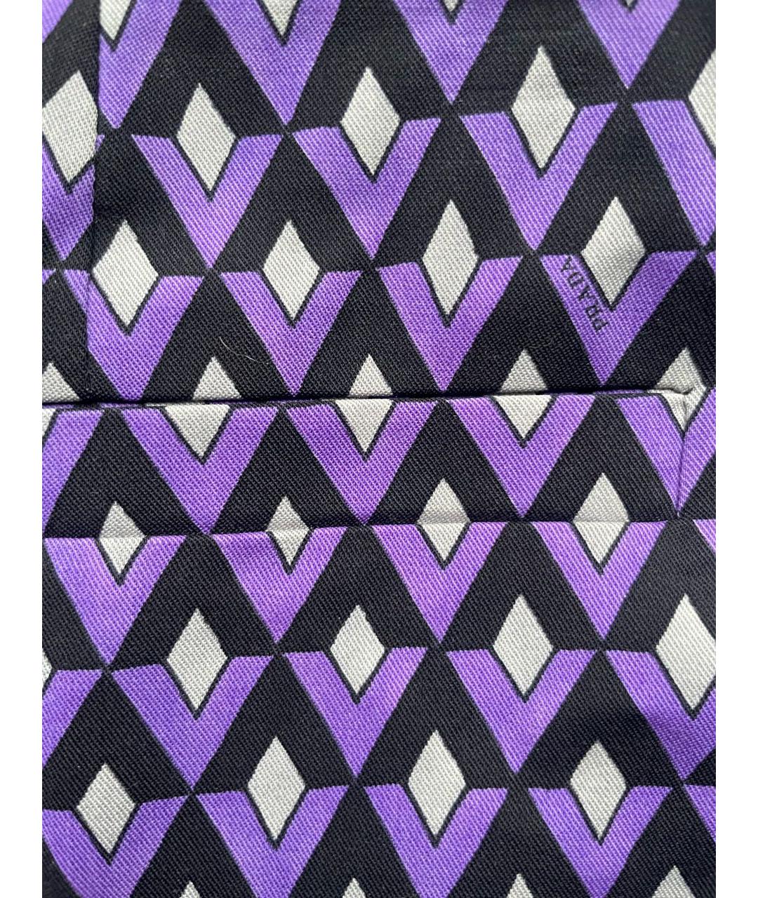 PRADA Фиолетовые шерстяные брюки узкие, фото 3