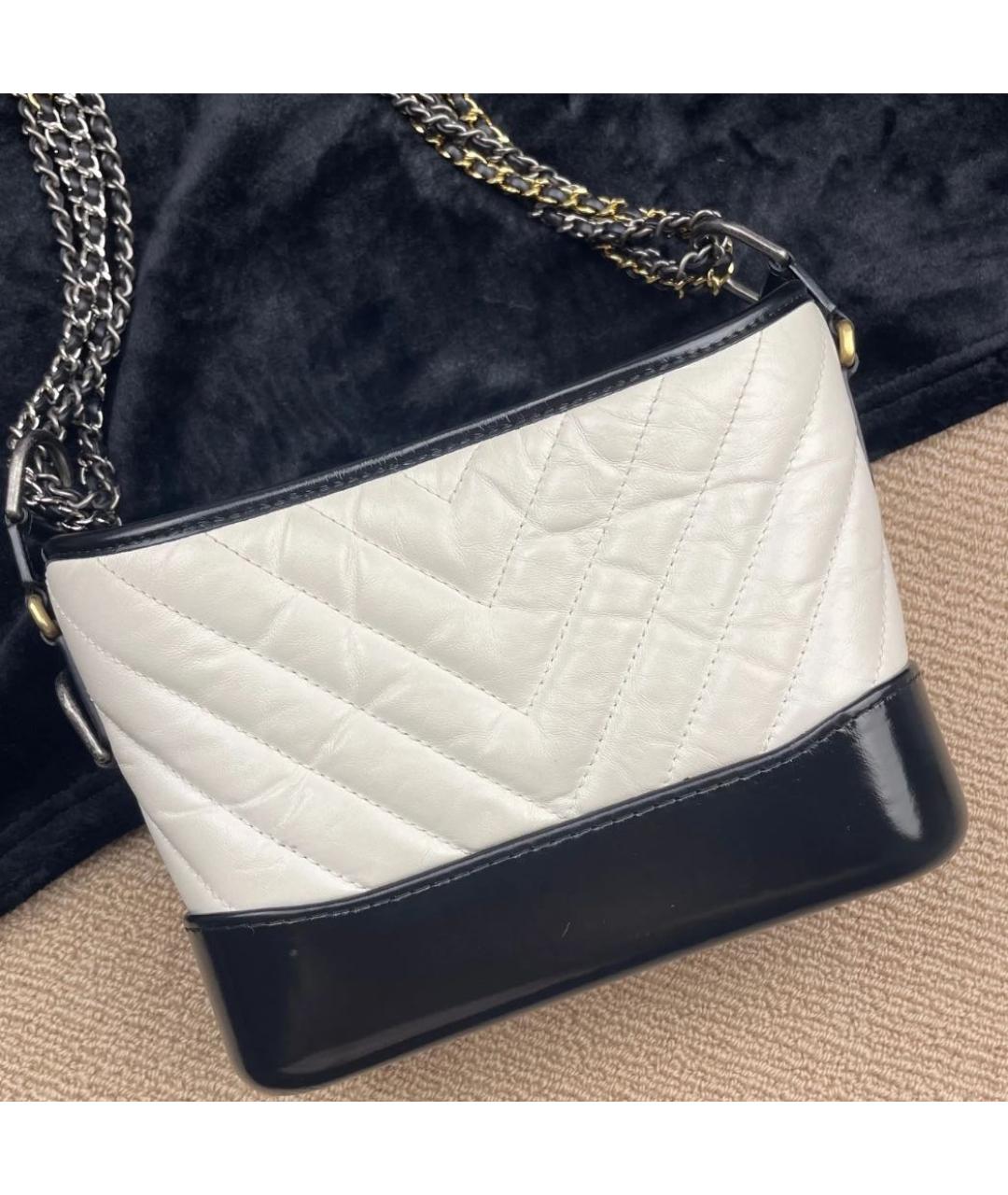 CHANEL Белая кожаная сумка через плечо, фото 3
