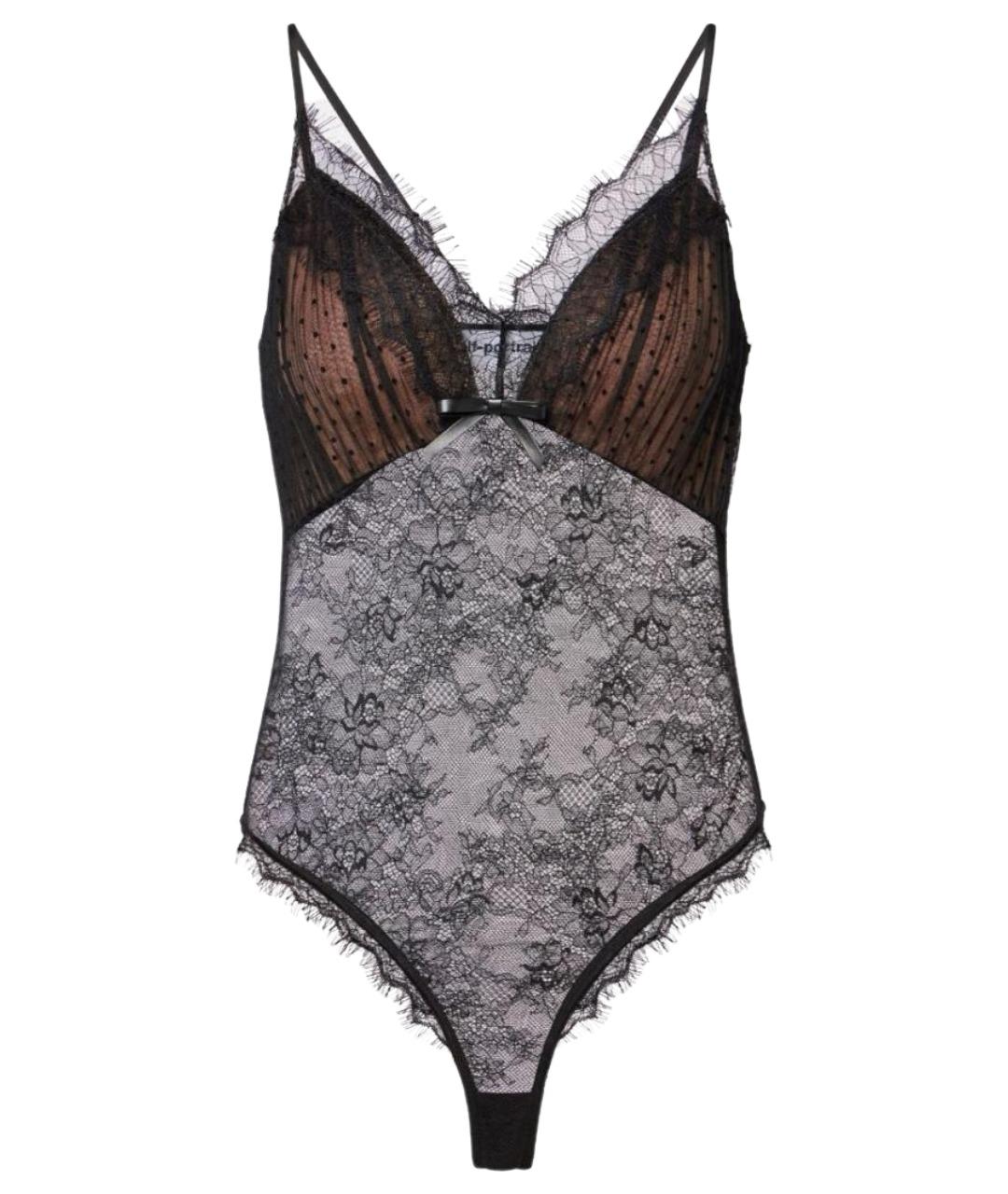 SELF-PORTRAIT Черная кружевная блузы, фото 1