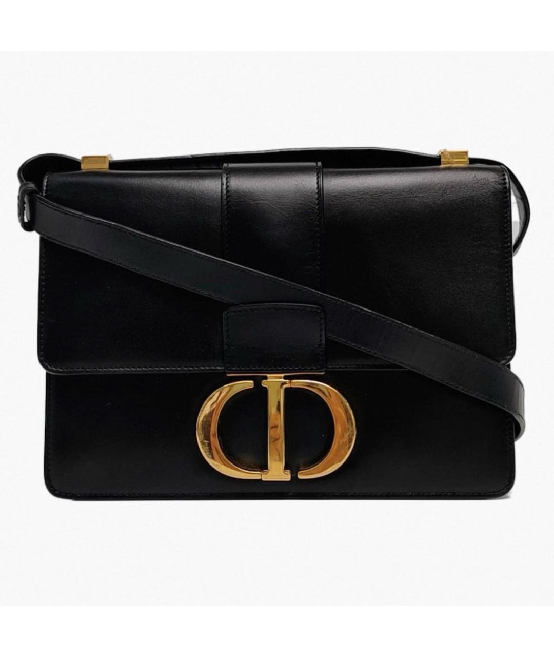 CHRISTIAN DIOR Черная кожаная сумка через плечо, фото 5