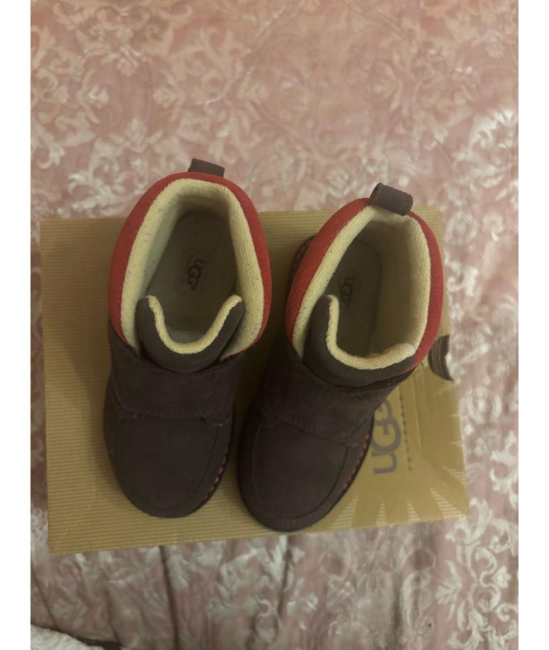 UGG AUSTRALIA Коричневые замшевые ботинки, фото 3