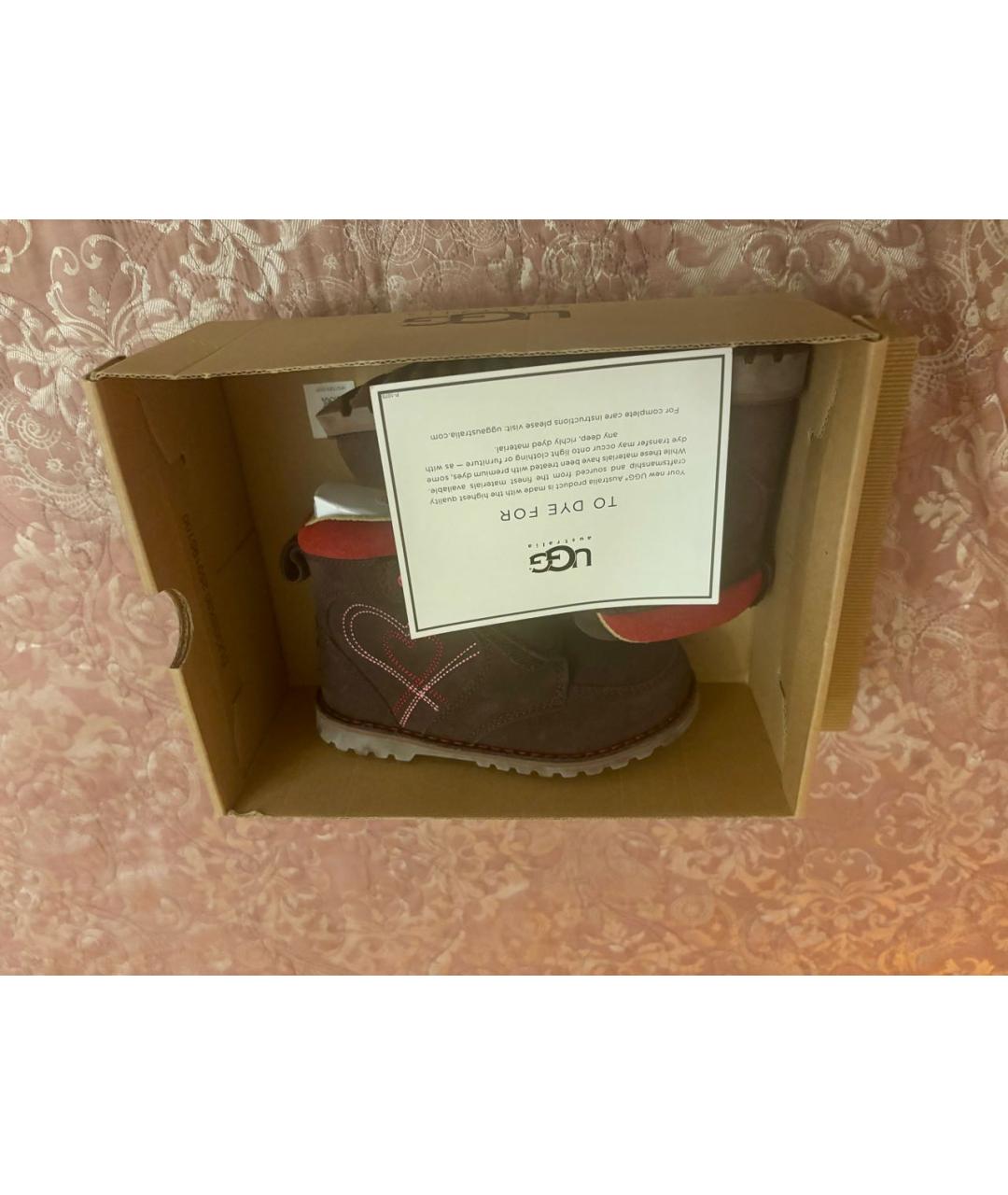 UGG AUSTRALIA Коричневые замшевые ботинки, фото 5