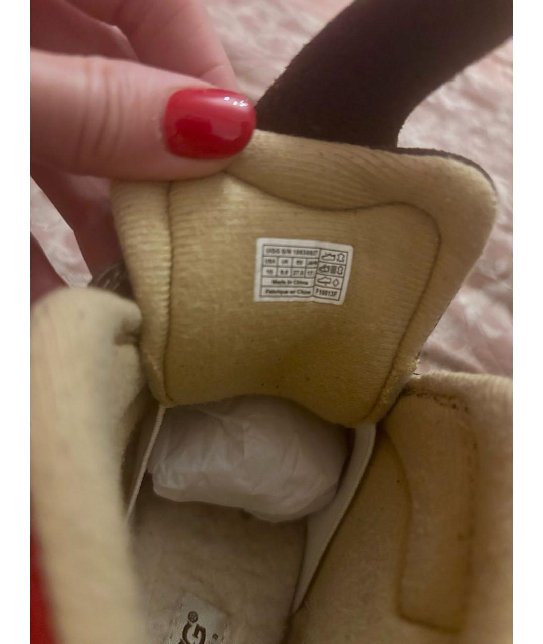 UGG AUSTRALIA Коричневые замшевые ботинки, фото 7