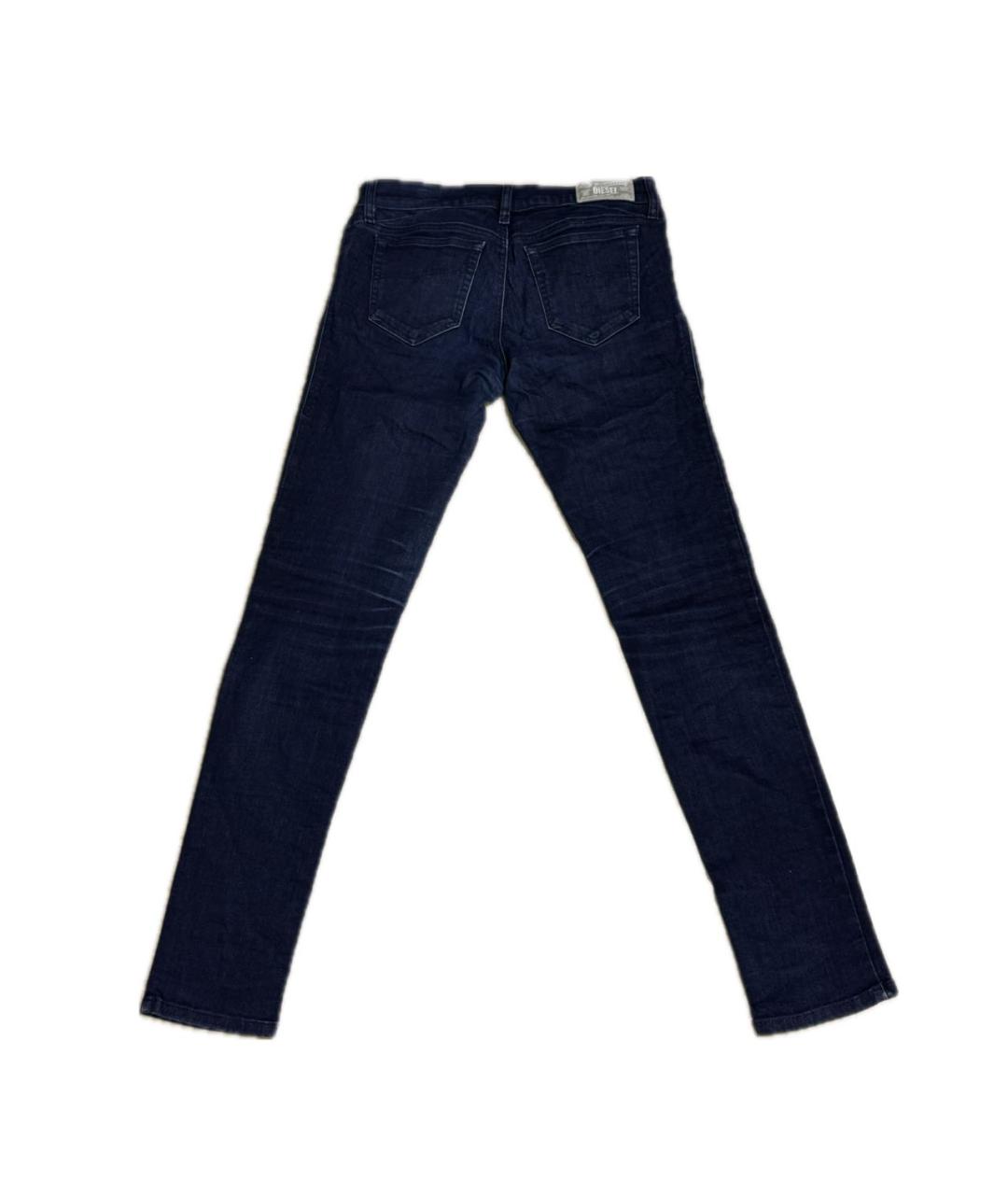 DIESEL Антрацитовые хлопко-полиэстеровые джинсы слим, фото 2