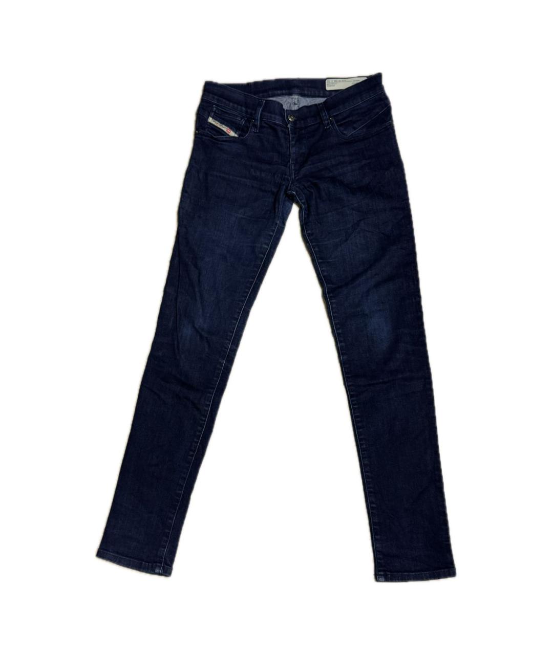 DIESEL Антрацитовые хлопко-полиэстеровые джинсы слим, фото 1