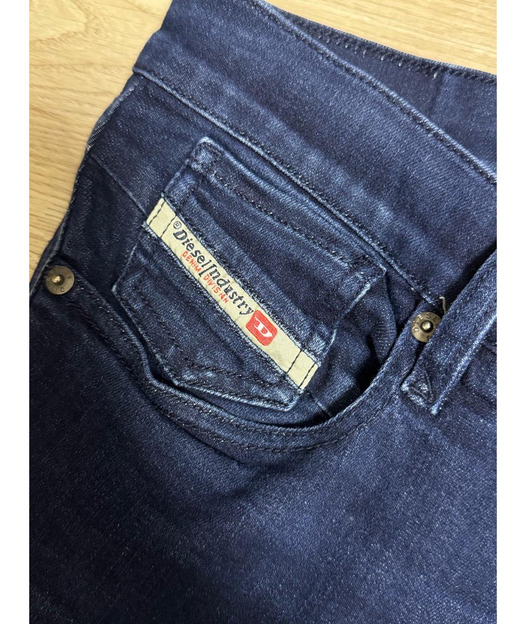 DIESEL Антрацитовые хлопко-полиэстеровые джинсы слим, фото 4