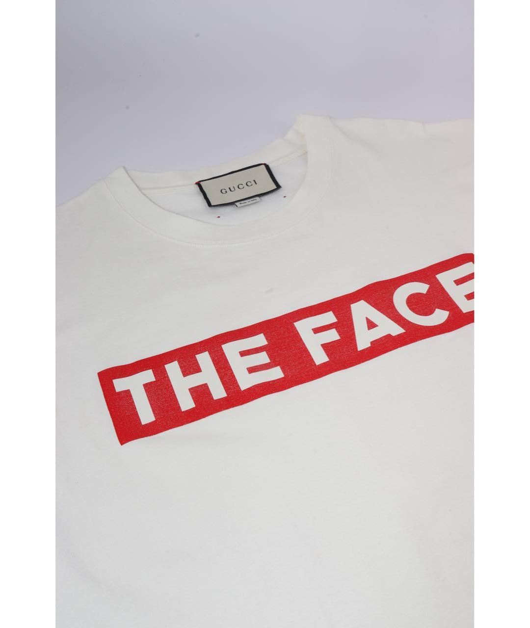 GUCCI Белая хлопковая футболка, фото 3