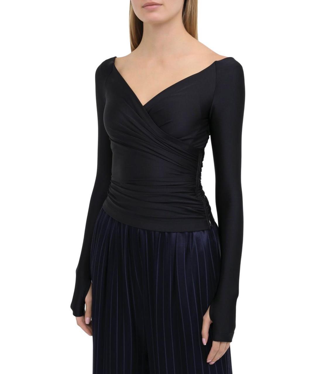 BALENCIAGA Черная полиамидовая блузы, фото 8