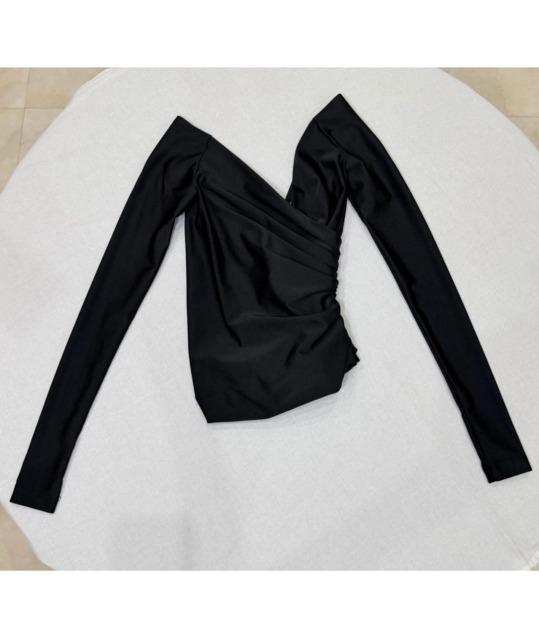 BALENCIAGA Черная полиамидовая блузы, фото 3