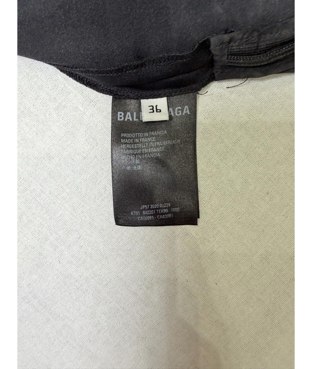 BALENCIAGA Черная полиамидовая блузы, фото 7