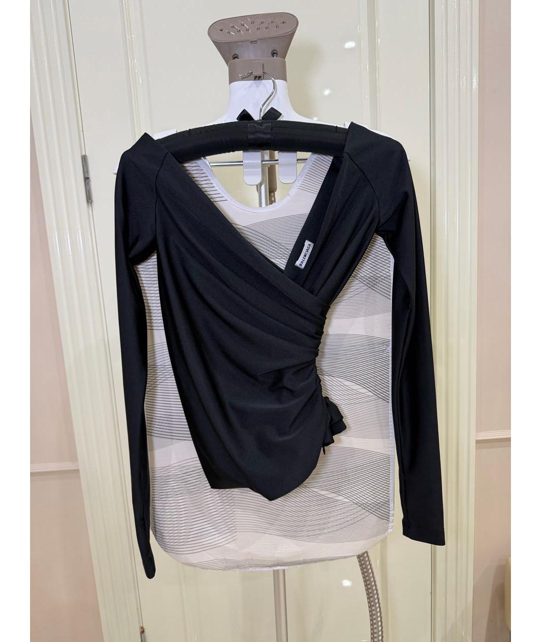 BALENCIAGA Черная полиамидовая блузы, фото 9