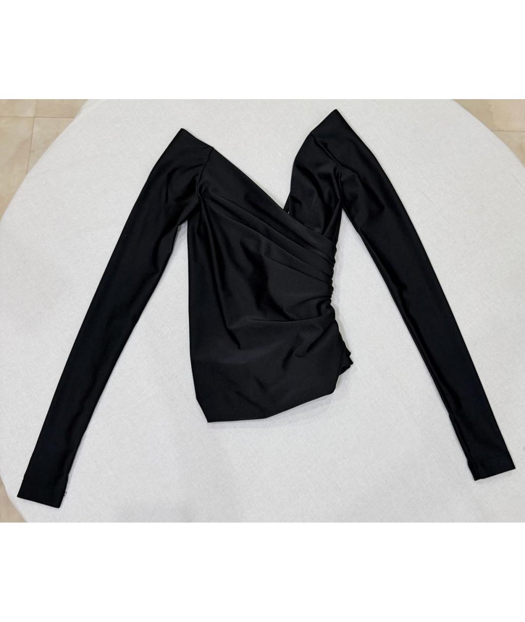 BALENCIAGA Черная полиамидовая блузы, фото 4