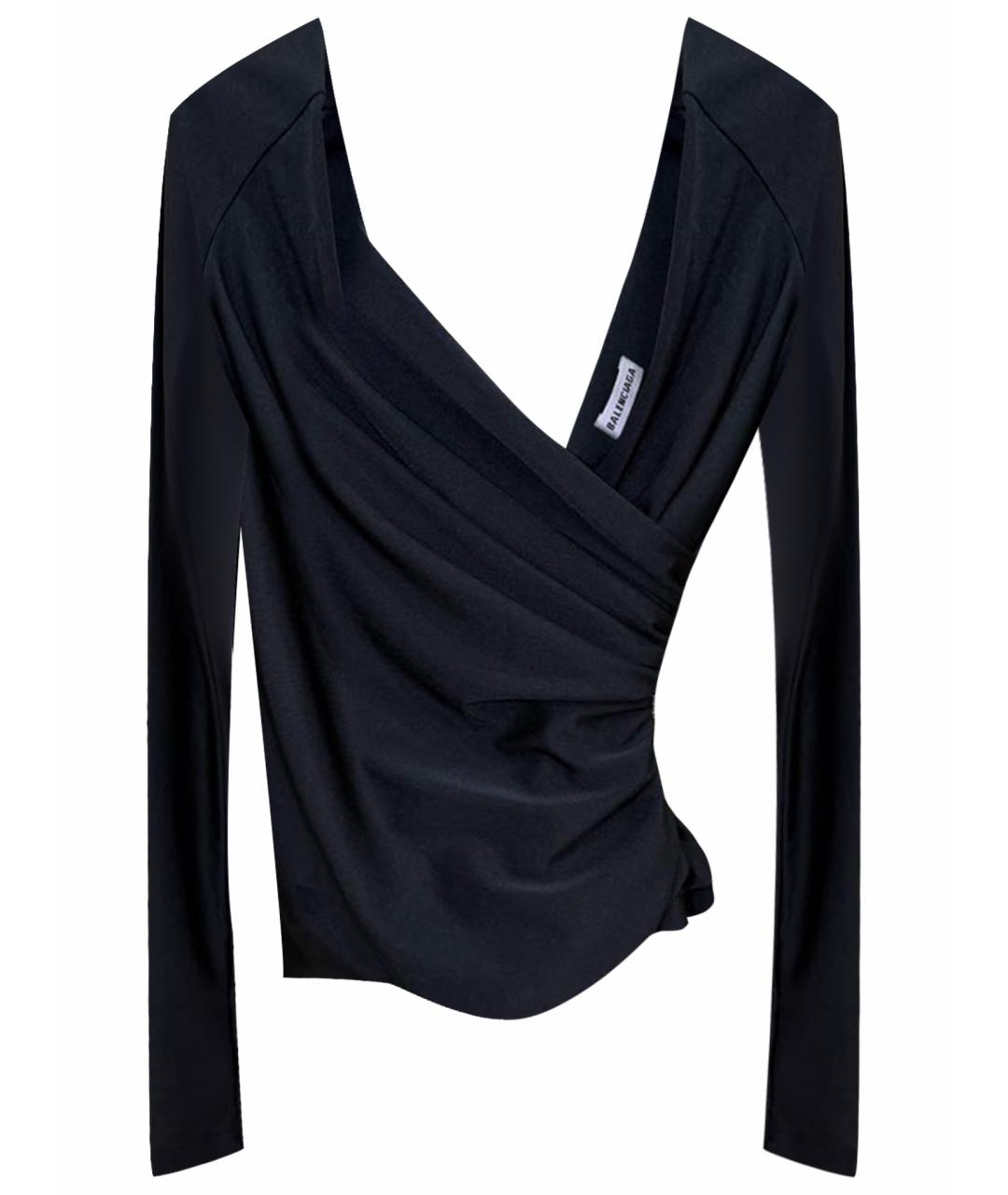 BALENCIAGA Черная полиамидовая блузы, фото 1