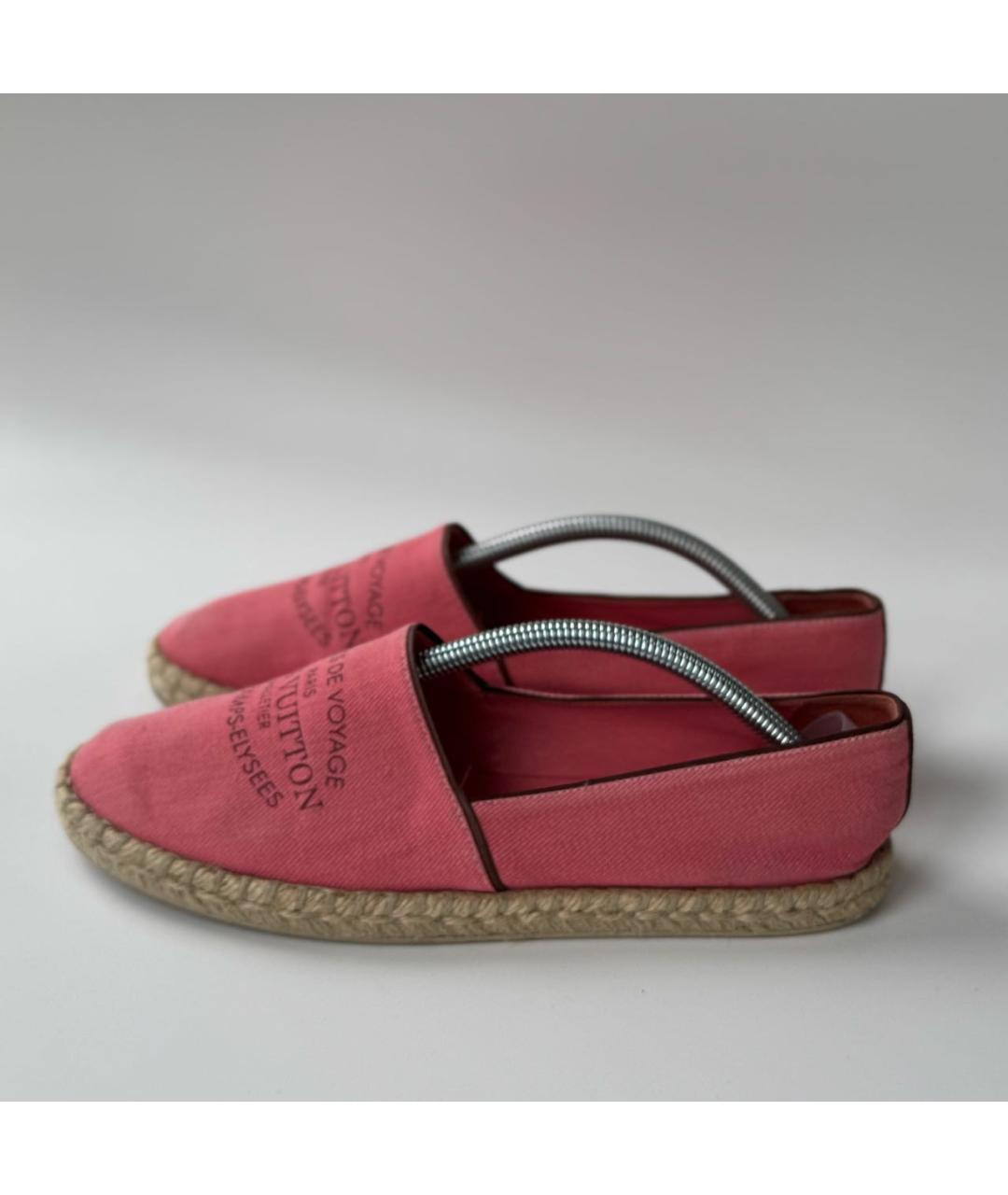 LOUIS VUITTON Коралловые текстильные эспадрильи, фото 8